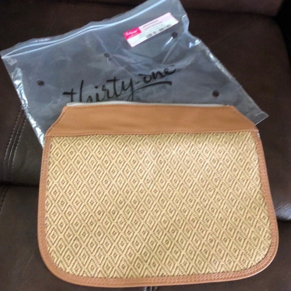 Thirty-One Studio 31 Purse Flap Diamond Straw interchangeable flap